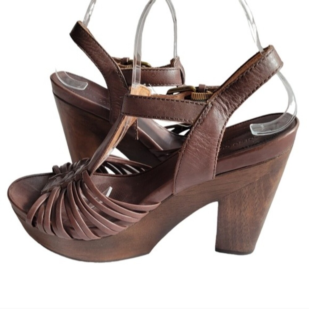 Corso Como Hiho Leather Platform Sandals, Sz 7.5, Brown, Excellent Condition EUC - Picture 9 of 14